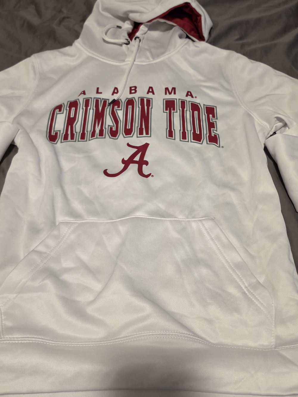 Colosseum White and Crimson Alabama Crimson Tide Pullover Hoodie